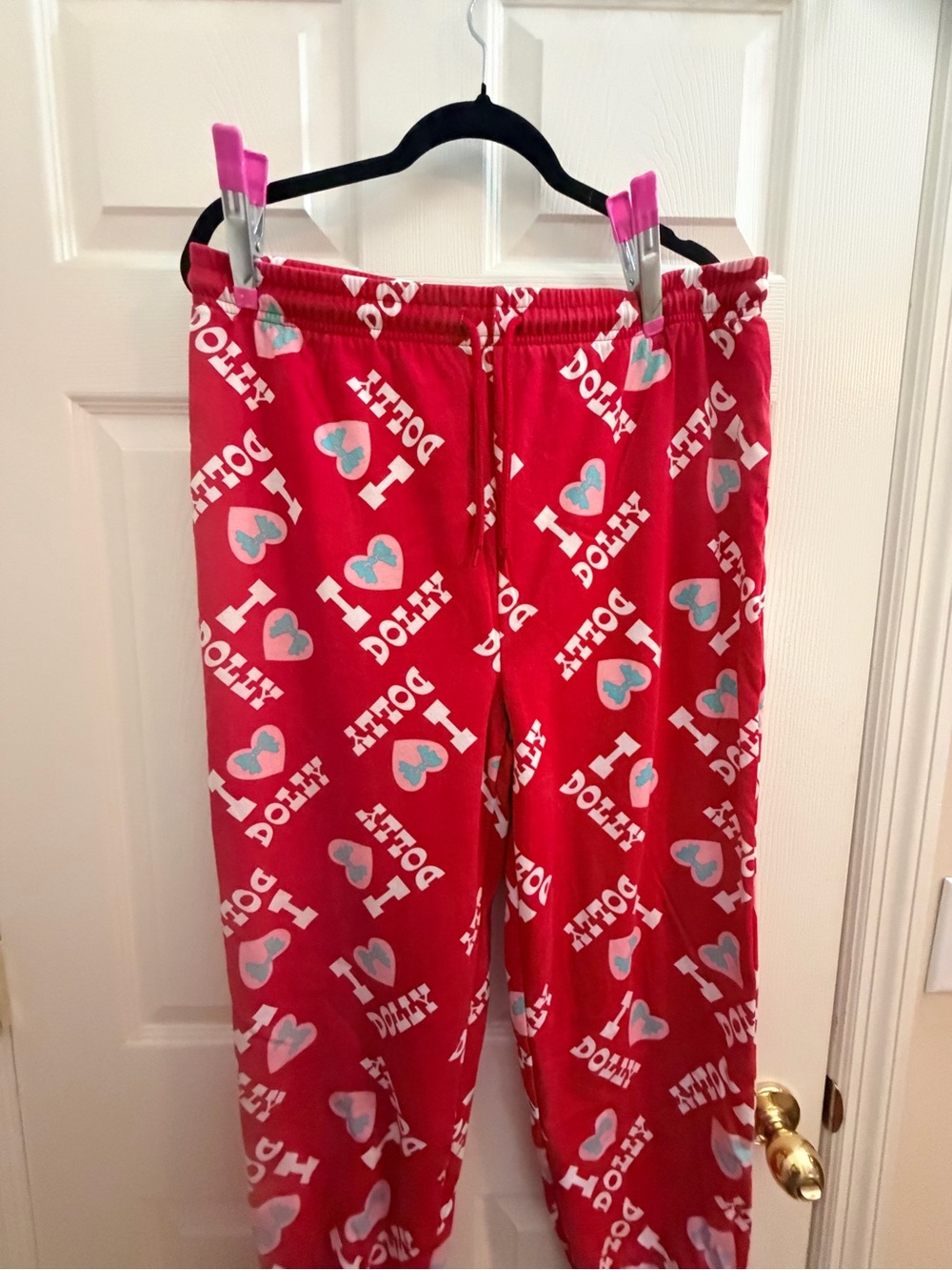 Red Heart-Print Lounge Joggers